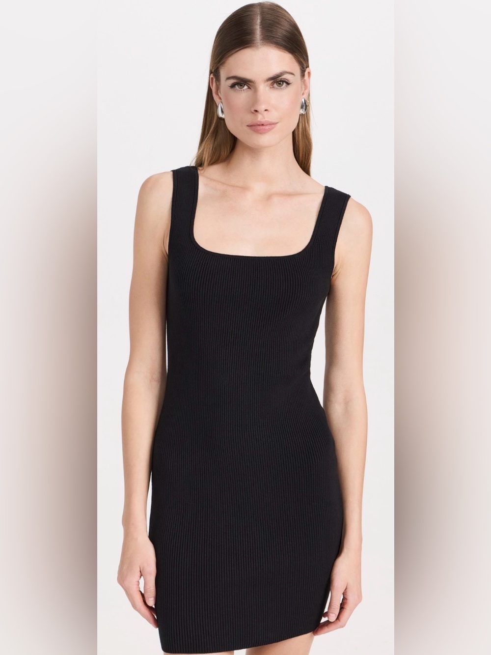 Reformation Marcel Cotton Ribbed Mini Dress